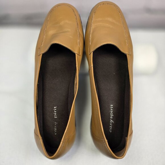 WOMENS EASY SPIRIT CLOSER COMFORT LOAFER SHOE LIGHT BROWN LEATHER SIZE 8 EUC - Picture 5 of 7